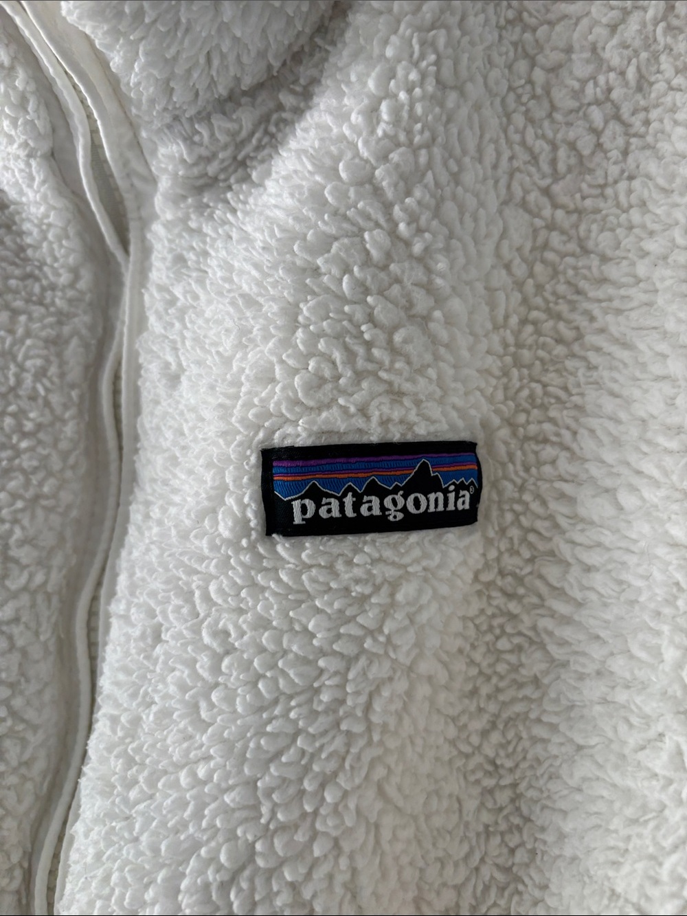 Patagonia White Sherpa Fleece Zip Vest - Picture 3 of 7